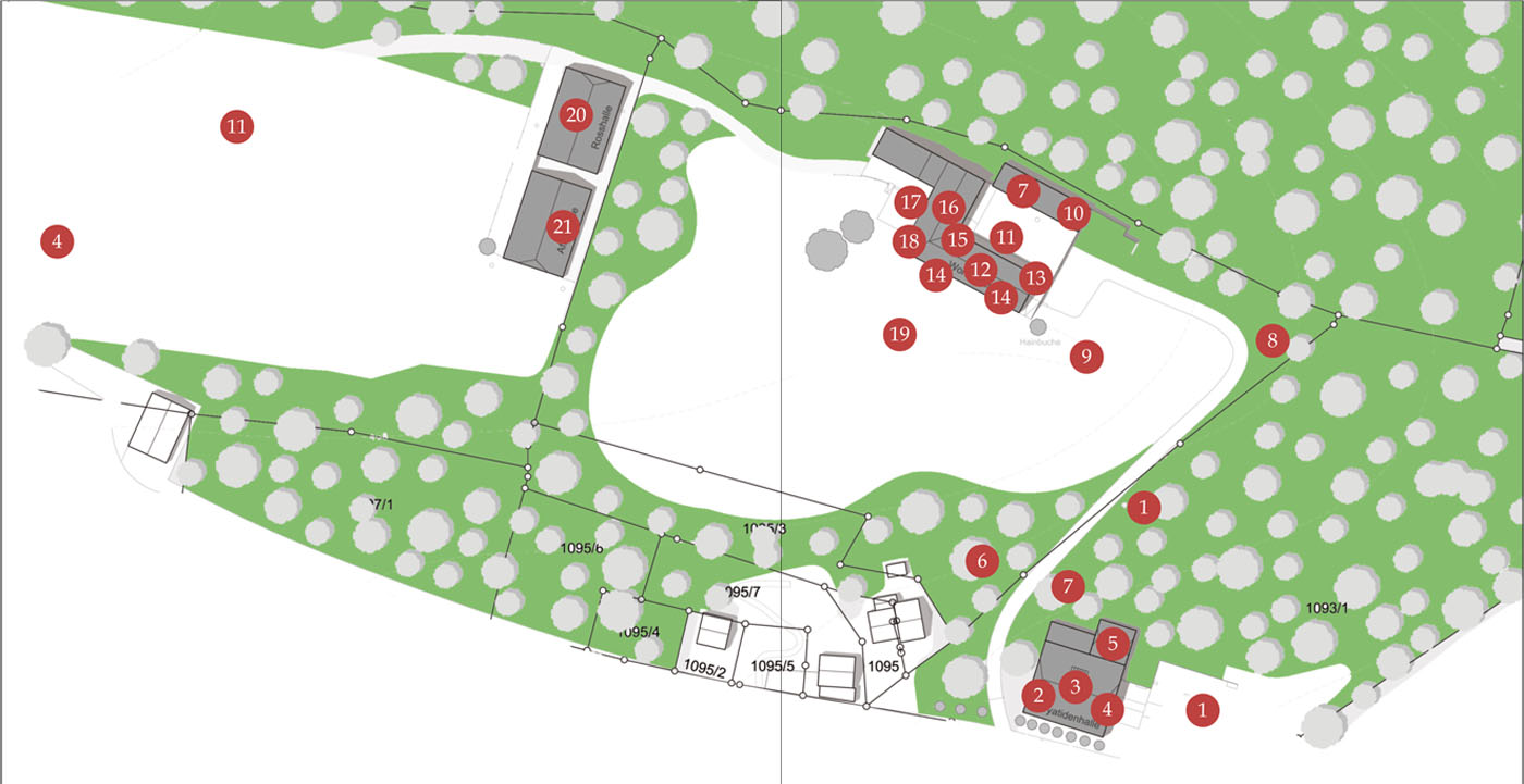 Die Grafik zeigt die Standorte der Kunstwerke - Heimat Deine Sterne
